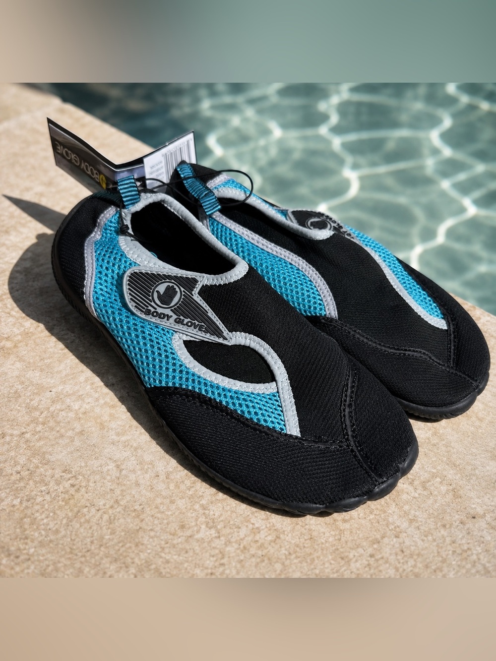 Body Glove Aqua Mesh Women’s Water Shoes - US Size 7, Black & Oasis Blue
